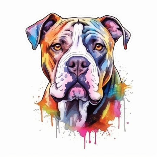 American Bulldog Dog Vinyl Decal Sticker for Car, Laptop, Tumbler and more # 0010125