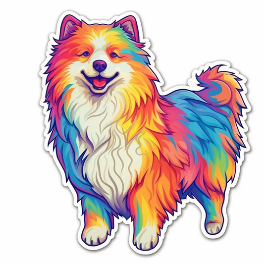 American Eskimo Dog Vinyl Decal Sticker for Car, Laptop, Tumbler and more # 0010238