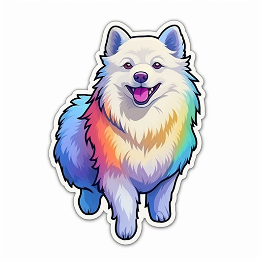 American Eskimo Dog Vinyl Decal Sticker for Car, Laptop, Tumbler and more # 0010237