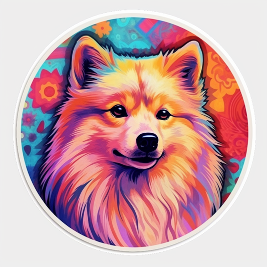 American Eskimo Dog Vinyl Decal Sticker for Car, Laptop, Tumbler and more # 0010236