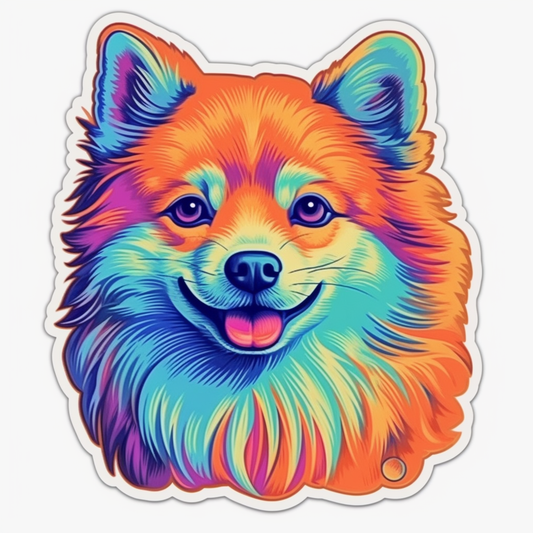 American Eskimo Dog Vinyl Decal Sticker for Car, Laptop, Tumbler and more # 0010235