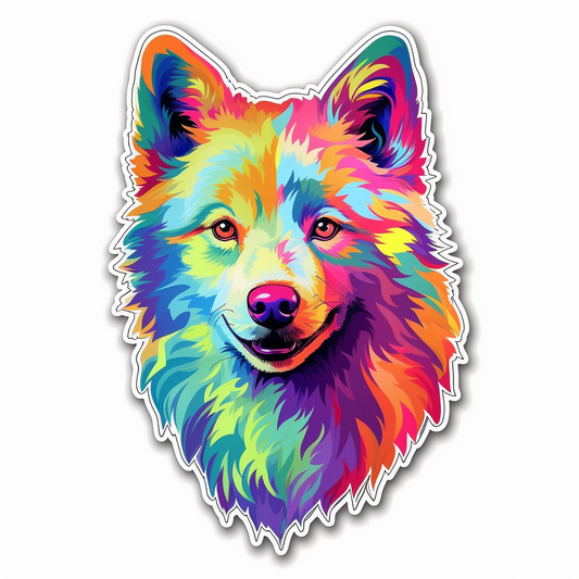 American Eskimo Dog Vinyl Decal Sticker for Car, Laptop, Tumbler and more # 0010242