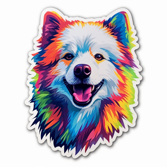 American Eskimo Dog Vinyl Decal Sticker for Car, Laptop, Tumbler and more # 0010246