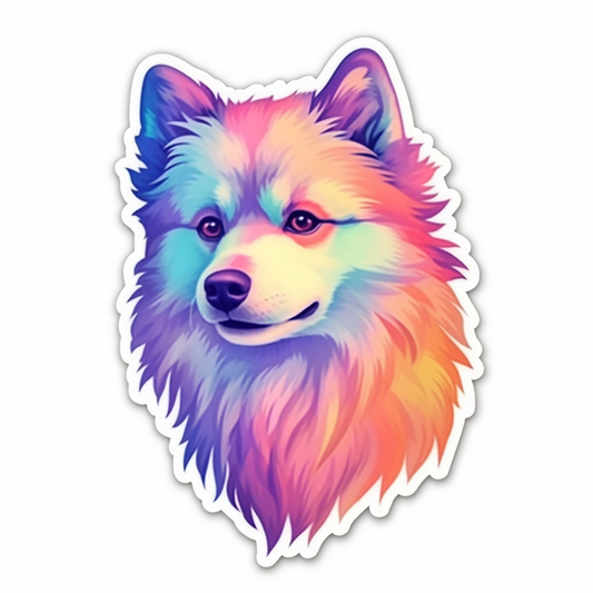 American Eskimo Dog Vinyl Decal Sticker for Car, Laptop, Tumbler and more # 0010241