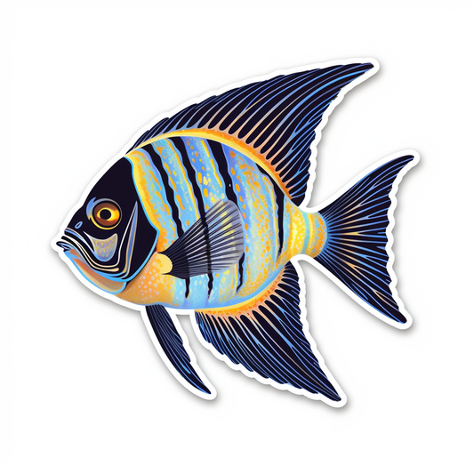 Angel Fish Vinyl Decal Sticker for Car, Laptop, Tumbler and more # 0010267