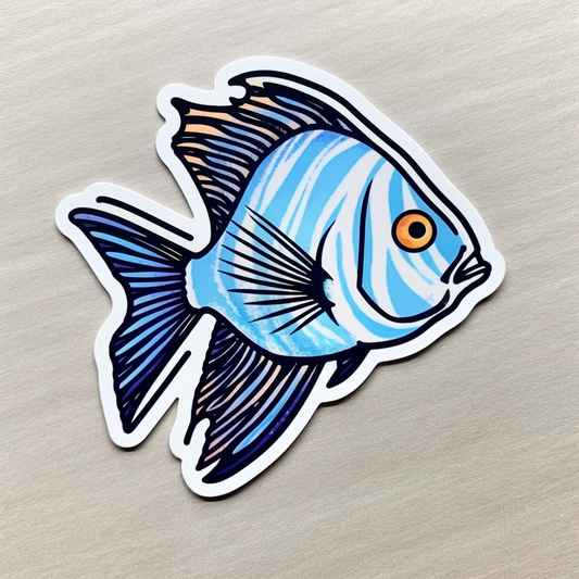 Angel Fish Vinyl Decal Sticker for Car, Laptop, Tumbler and more # 0010273