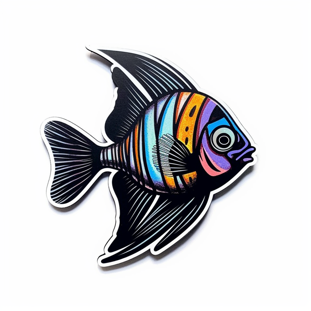 Angel Fish Vinyl Decal Sticker for Car, Laptop, Tumbler and more # 0010265