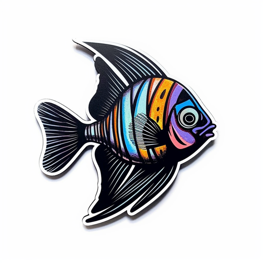 Angel Fish Vinyl Decal Sticker for Car, Laptop, Tumbler and more # 0010265