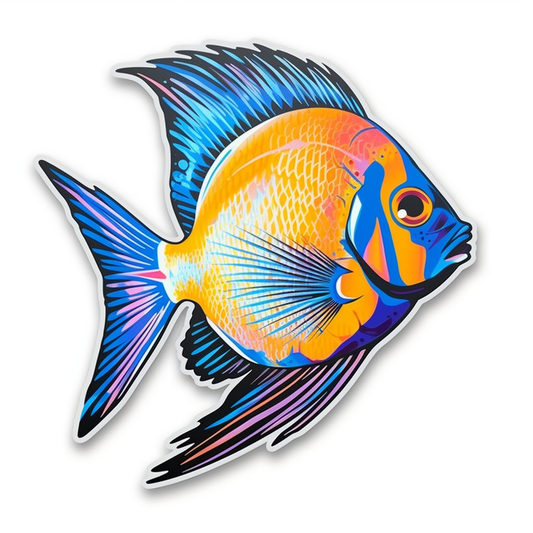 Angel Fish Vinyl Decal Sticker for Car, Laptop, Tumbler and more # 0010272
