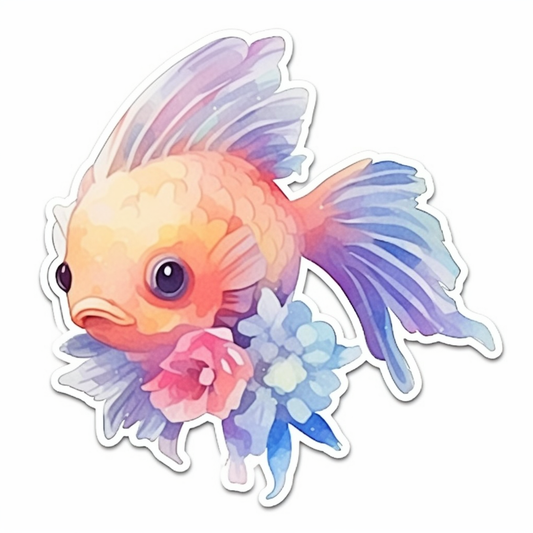 Angel Fish Vinyl Decal Sticker for Car, Laptop, Tumbler and more # 0010269
