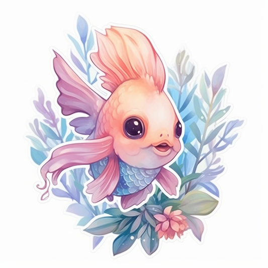 Angel Fish Vinyl Decal Sticker for Car, Laptop, Tumbler and more # 0010271