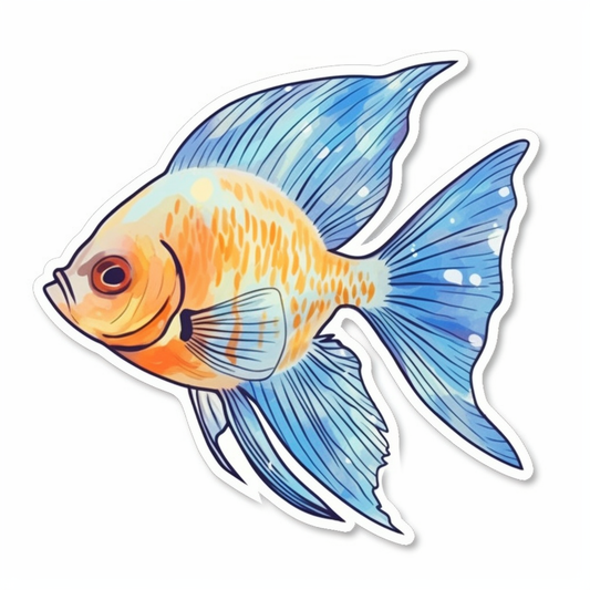 Angel Fish Vinyl Decal Sticker for Car, Laptop, Tumbler and more # 0010275
