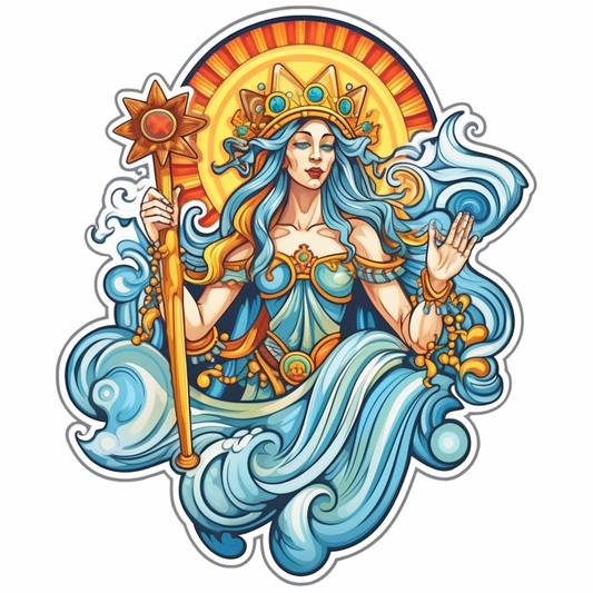 Aquarius water bearer symbol Vinyl Decal Sticker for Car, Laptop, Tumbler and more # 0010293