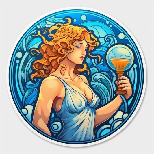 Aquarius Aquarius water bearer symbol Vinyl Decal Sticker for Car, Laptop, Tumbler and more # 0010318