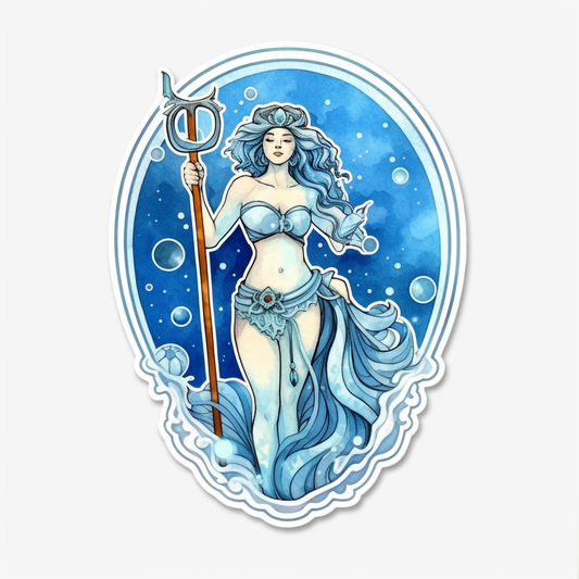 Aquarius Aquarius water bearer symbol Vinyl Decal Sticker for Car, Laptop, Tumbler and more # 0010321