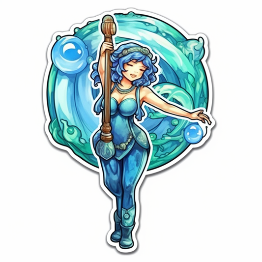 Aquarius Aquarius water bearer symbol Vinyl Decal Sticker for Car, Laptop, Tumbler and more # 0010314