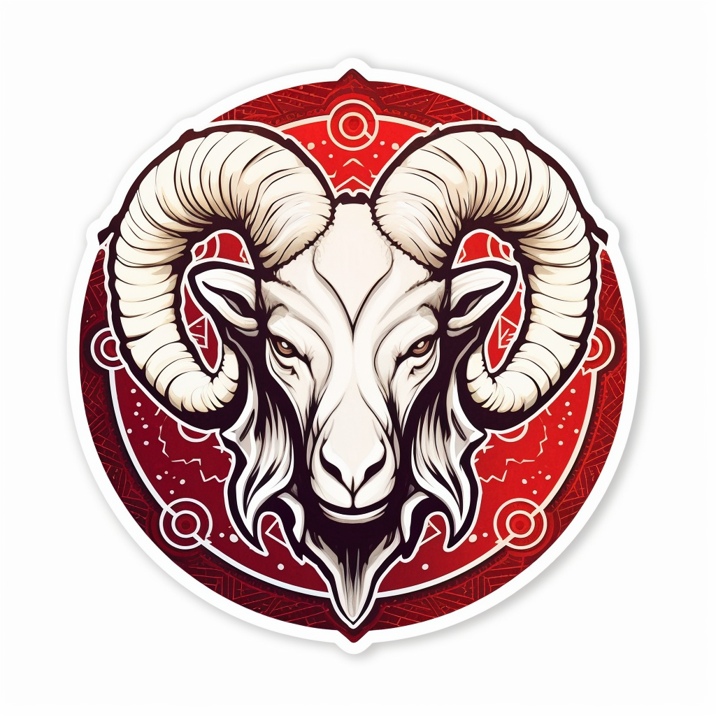 Aries Aries ram symbol Vinyl Decal Sticker for Car, Laptop, Tumbler and more # 0010320