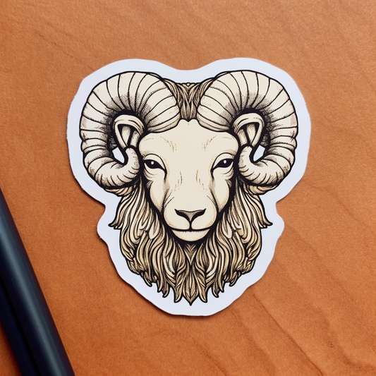 Aries Aries ram symbol Vinyl Decal Sticker for Car, Laptop, Tumbler and more # 0010328
