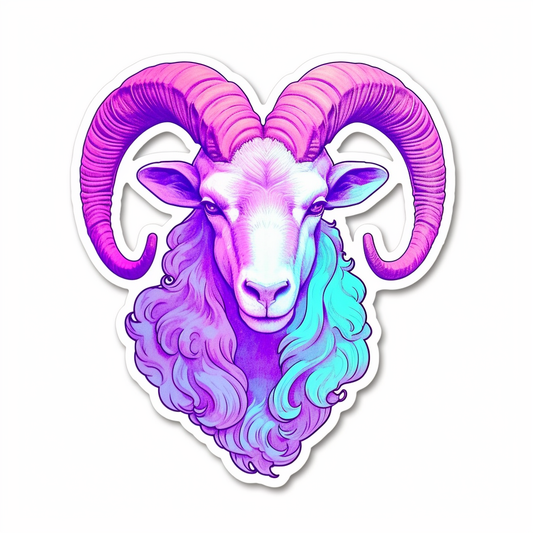 Aries Aries ram symbol Vinyl Decal Sticker for Car, Laptop, Tumbler and more # 0010330