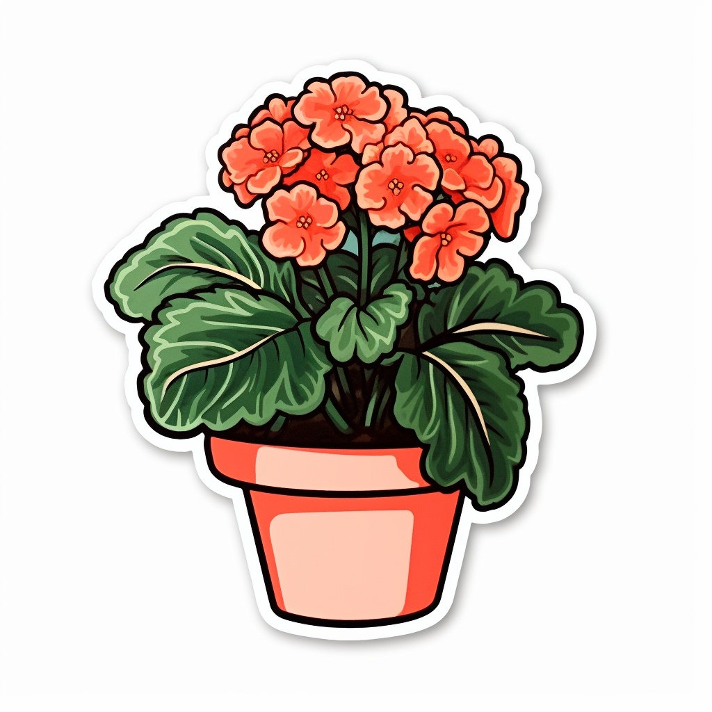 Begonia Plant Vinyl Decal Sticker for Car, Laptop, Tumbler and more # 0010458