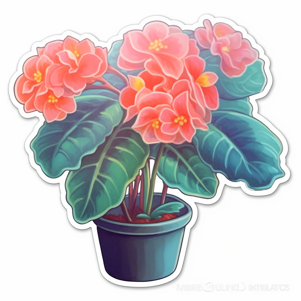 Begonia Plant Vinyl Decal Sticker for Car, Laptop, Tumbler and more # 0010378