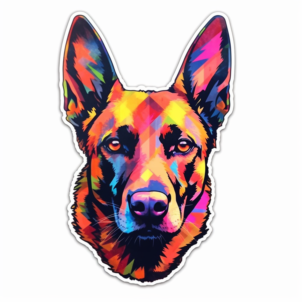 Belgian Malinois Dog Vinyl Decal Sticker for Car, Laptop, Tumbler and more # 0010385