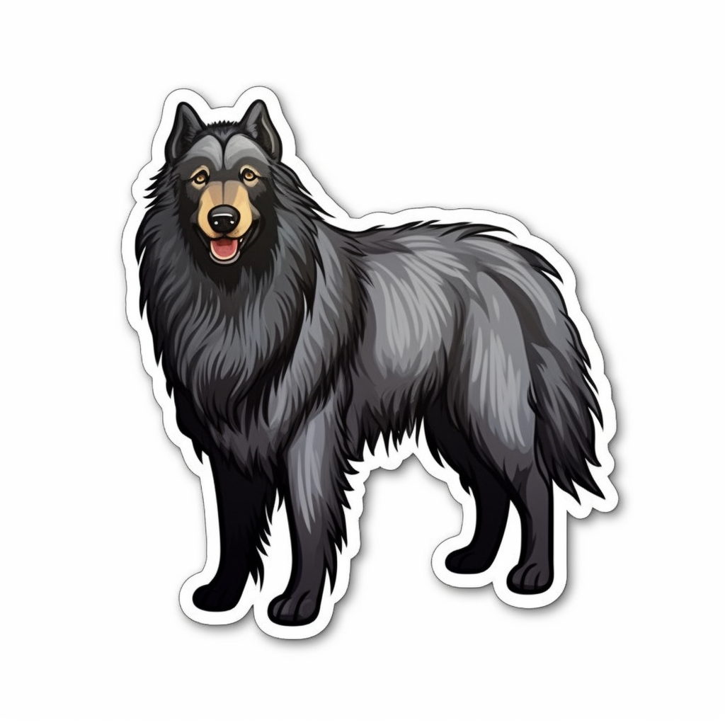 Belgian Sheepdog Dog Vinyl Decal Sticker for Car, Laptop, Tumbler and more # 0010337