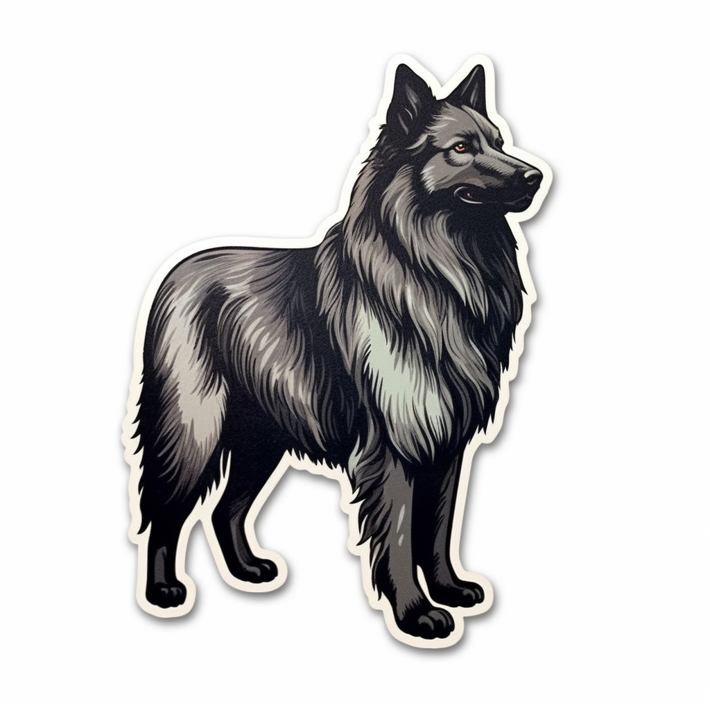 Belgian Sheepdog Dog Vinyl Decal Sticker for Car, Laptop, Tumbler and more # 0010501