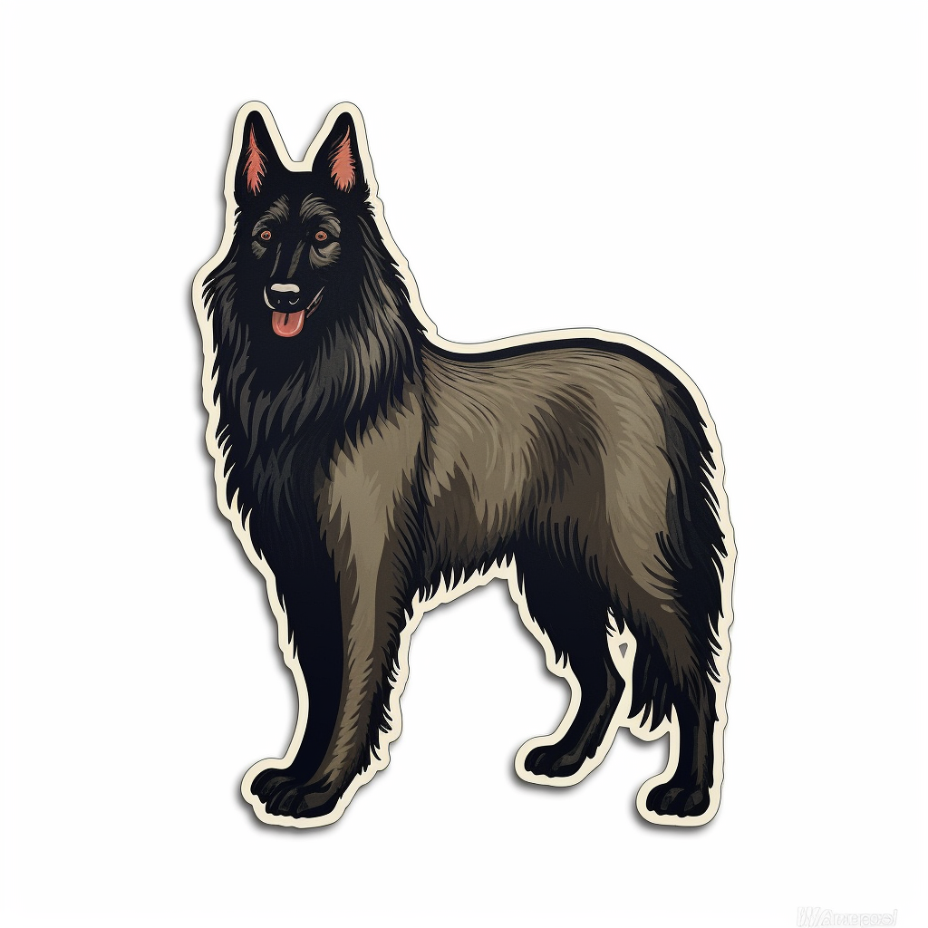 Belgian Sheepdog Dog Vinyl Decal Sticker for Car, Laptop, Tumbler and more # 0010421