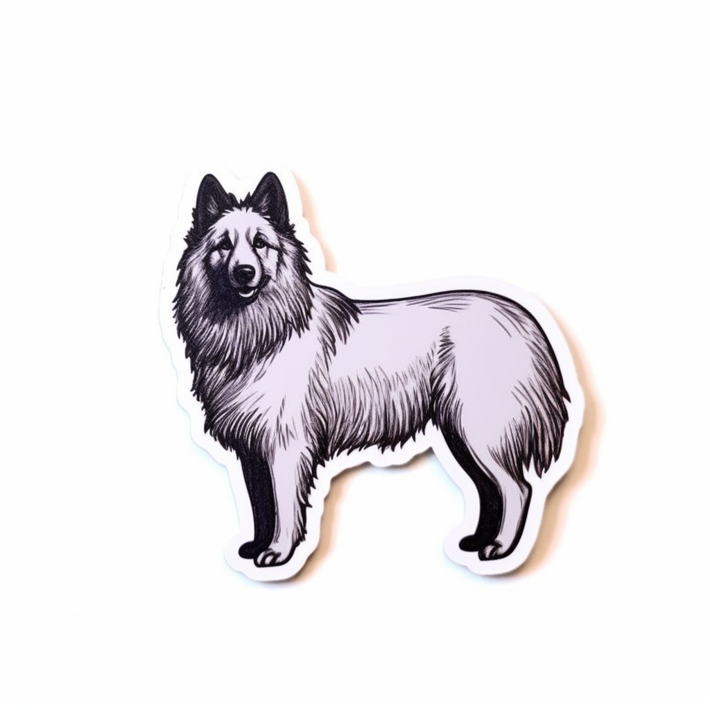 Belgian Sheepdog Dog Vinyl Decal Sticker for Car, Laptop, Tumbler and more # 0010457