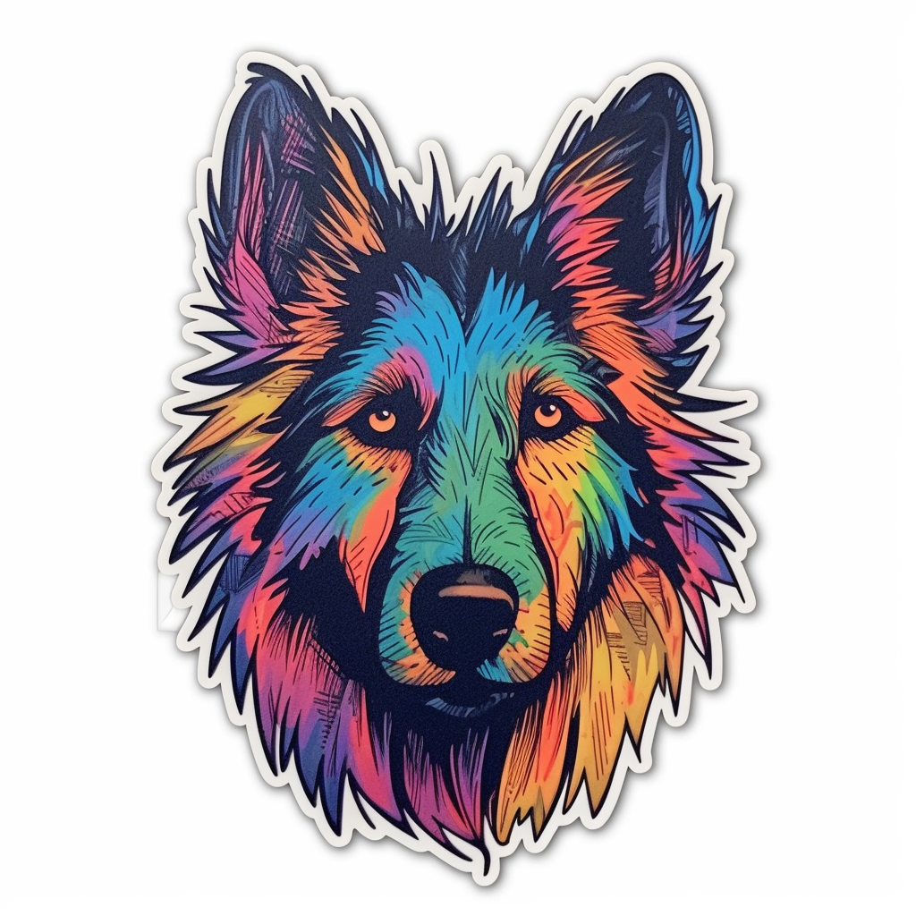 Belgian Sheepdog Dog Vinyl Decal Sticker for Car, Laptop, Tumbler and more # 0010431