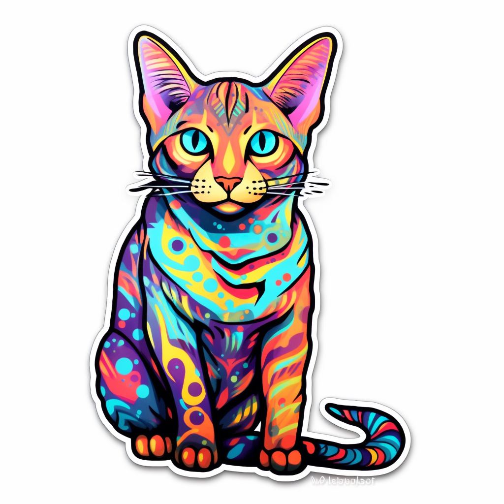 Bengal Cat Vinyl Decal Sticker for Car, Laptop, Tumbler and more # 0010346