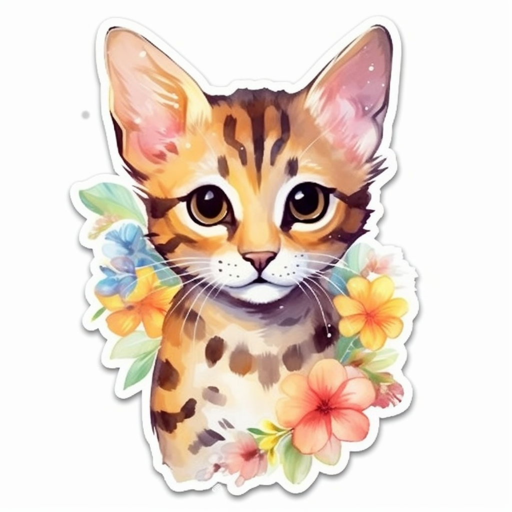 Bengal Cat Vinyl Decal Sticker for Car, Laptop, Tumbler and more # 0010464