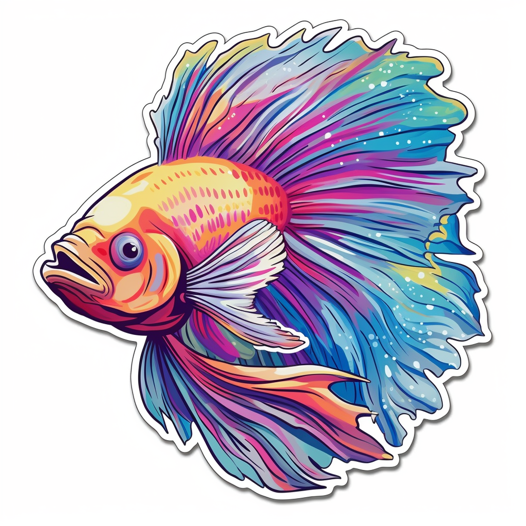 Bettas Fish Vinyl Decal Sticker for Car, Laptop, Tumbler and more # 0010530