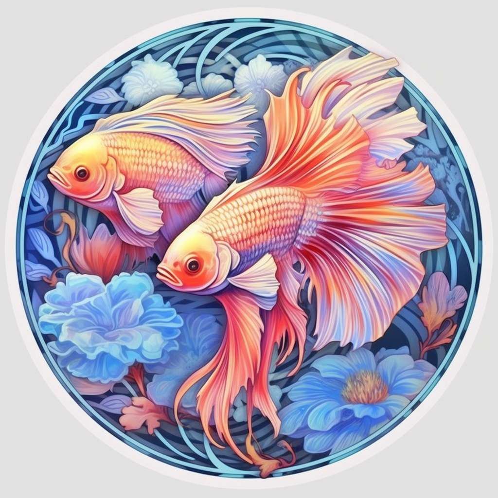 Bettas Fish Vinyl Decal Sticker for Car, Laptop, Tumbler and more # 0010493