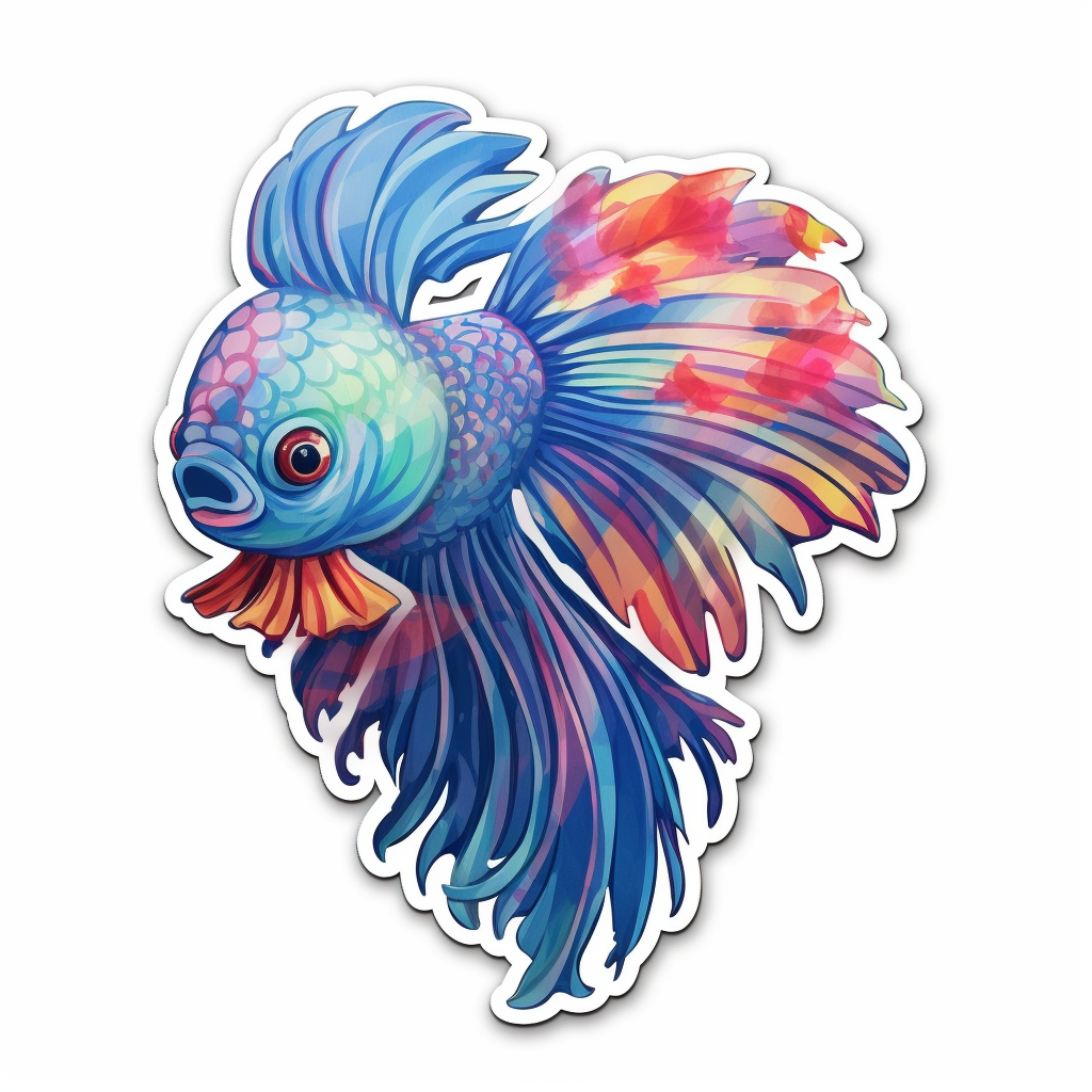 Bettas Fish Vinyl Decal Sticker for Car, Laptop, Tumbler and more # 0010338