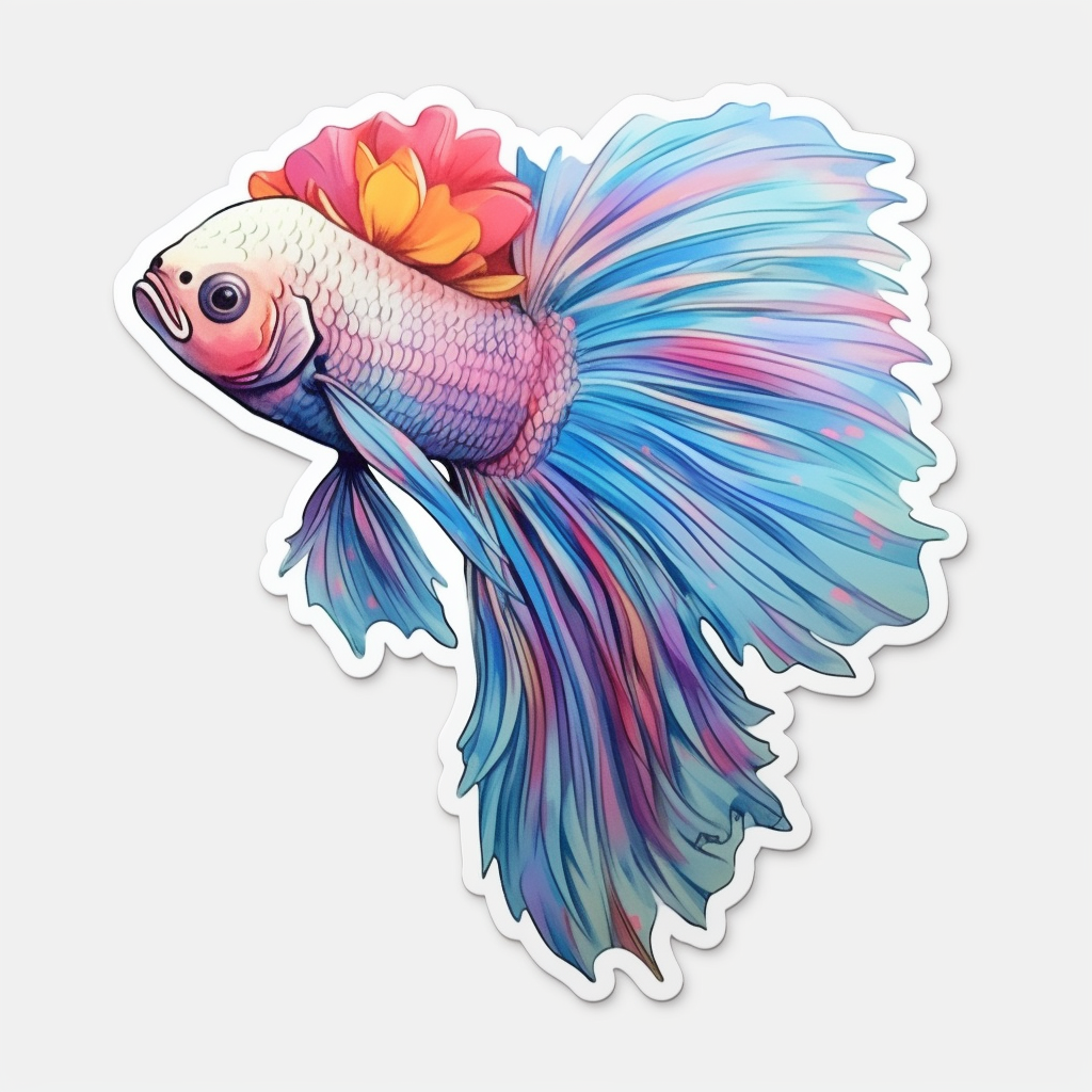 Bettas Fish Vinyl Decal Sticker for Car, Laptop, Tumbler and more # 0010416