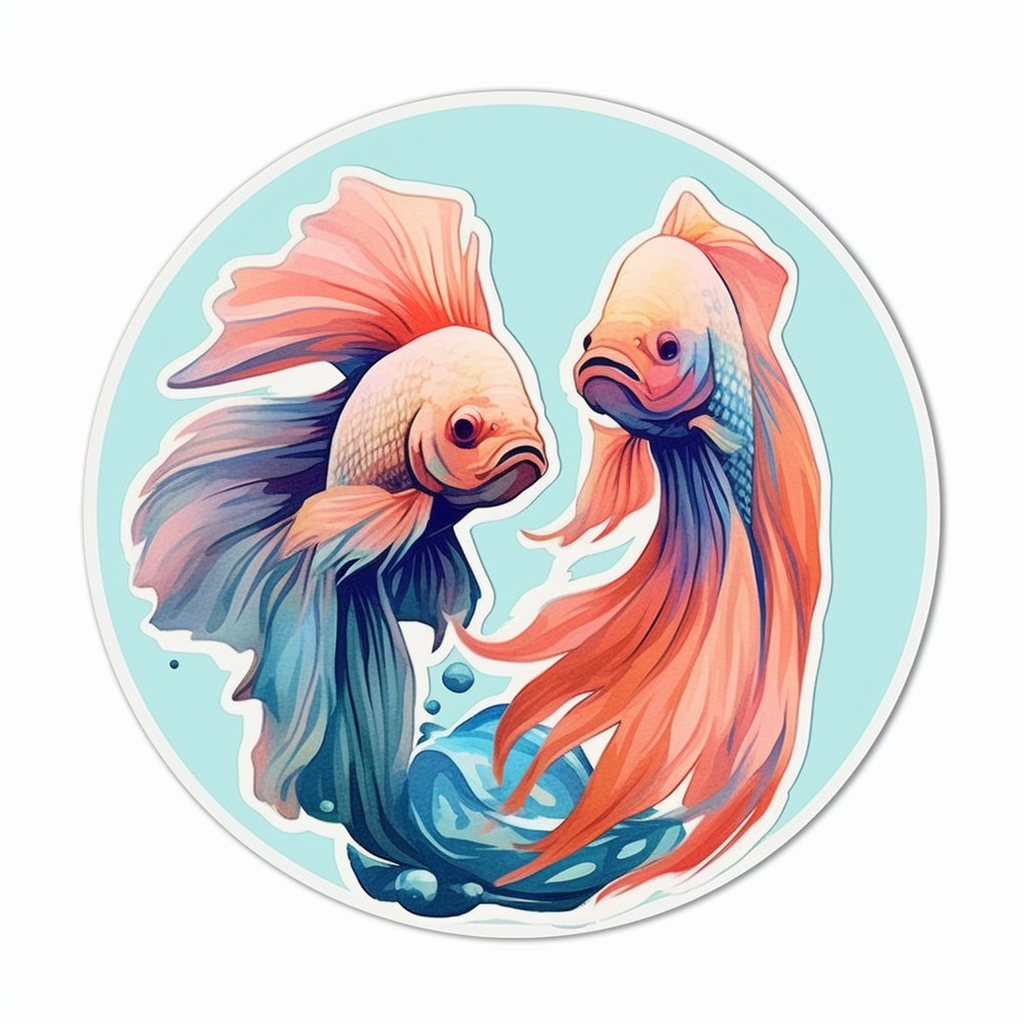 Bettas Fish Vinyl Decal Sticker for Car, Laptop, Tumbler and more # 0010505