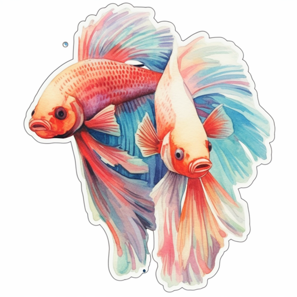 Bettas Fish Vinyl Decal Sticker for Car, Laptop, Tumbler and more # 0010471
