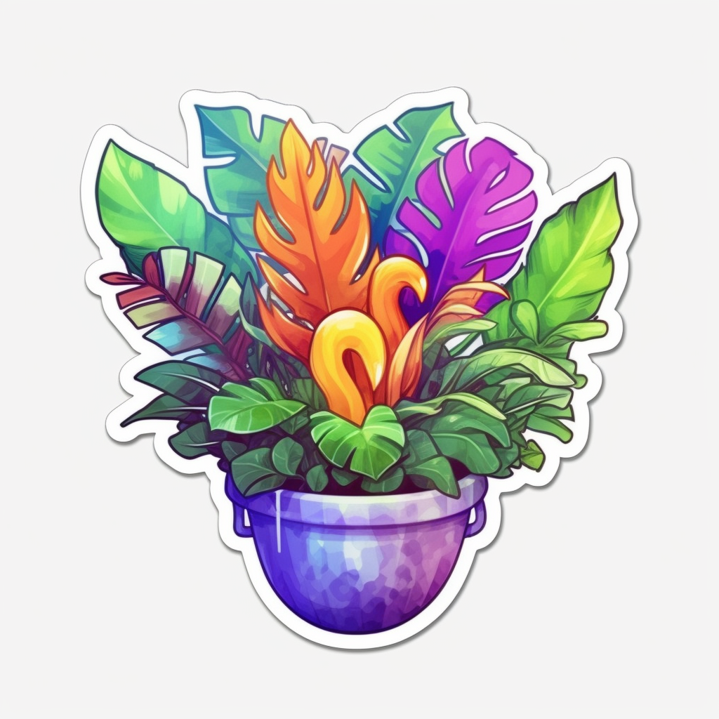 Bird's Nest Fern Plant Vinyl Decal Sticker for Car, Laptop, Tumbler and more # 0010446