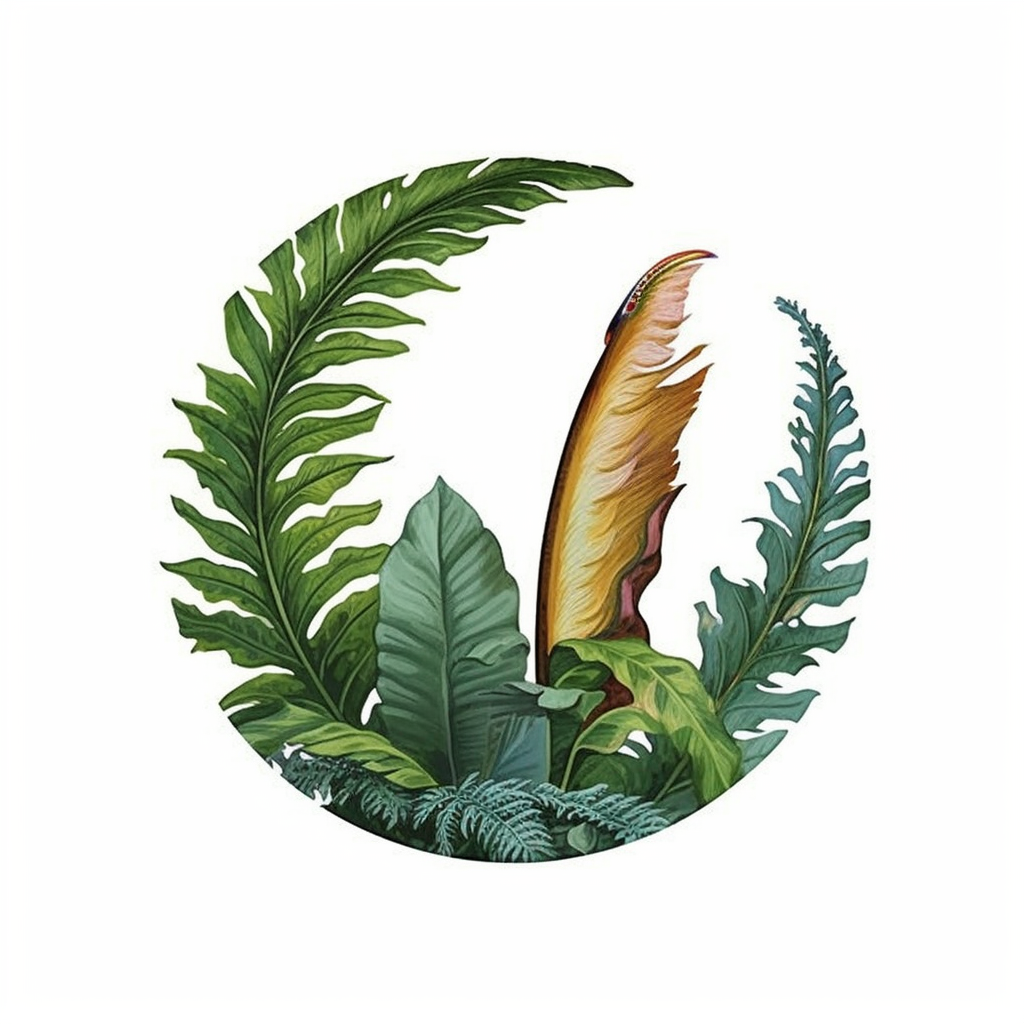 Bird's Nest Fern Plant Vinyl Decal Sticker for Car, Laptop, Tumbler and more # 0010350