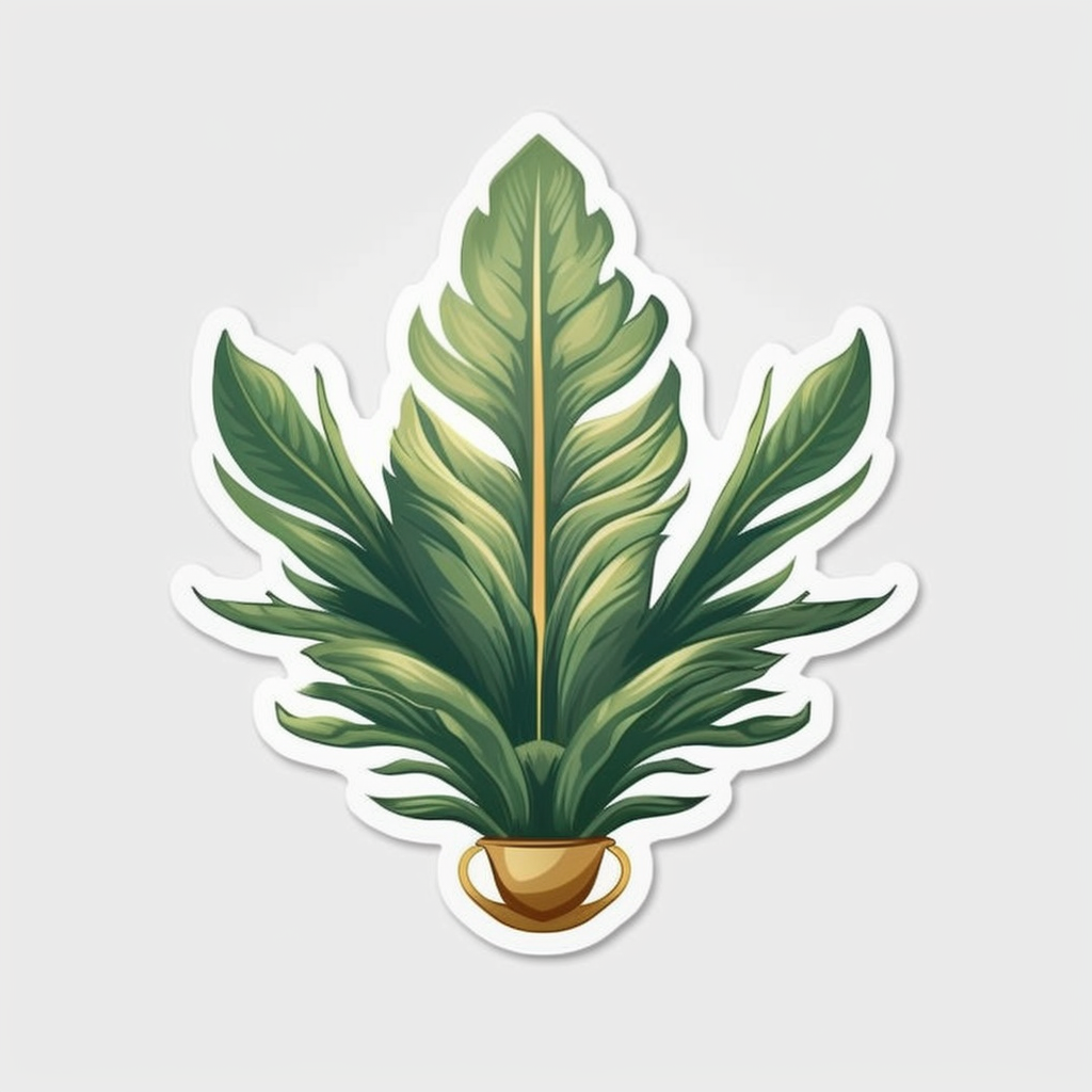 Bird's Nest Fern Plant Vinyl Decal Sticker for Car, Laptop, Tumbler and more # 0010371