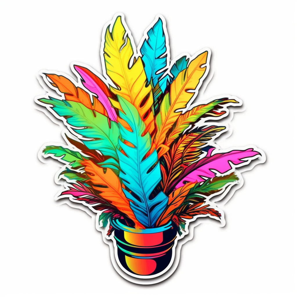 Bird's Nest Fern Plant Vinyl Decal Sticker for Car, Laptop, Tumbler and more # 0010422