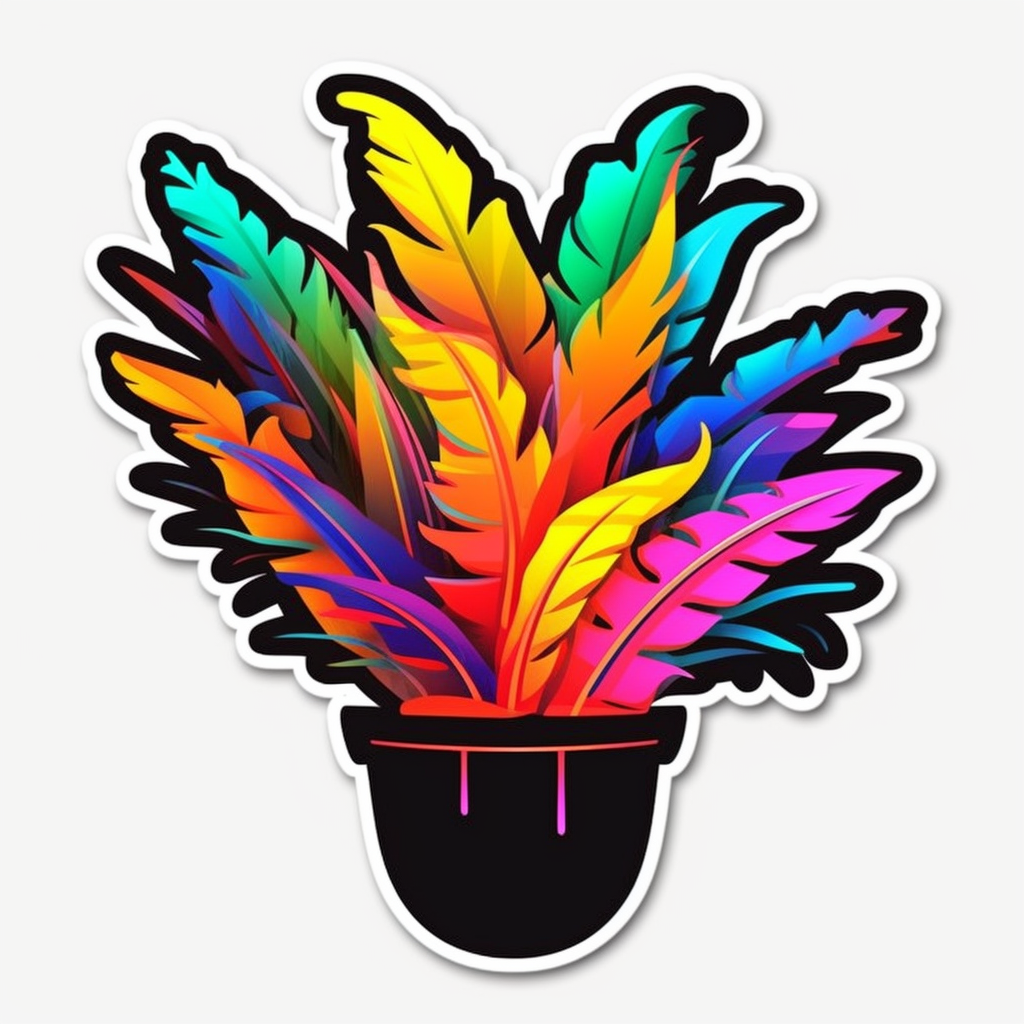 Bird's Nest Fern Plant Vinyl Decal Sticker for Car, Laptop, Tumbler and more # 0010449