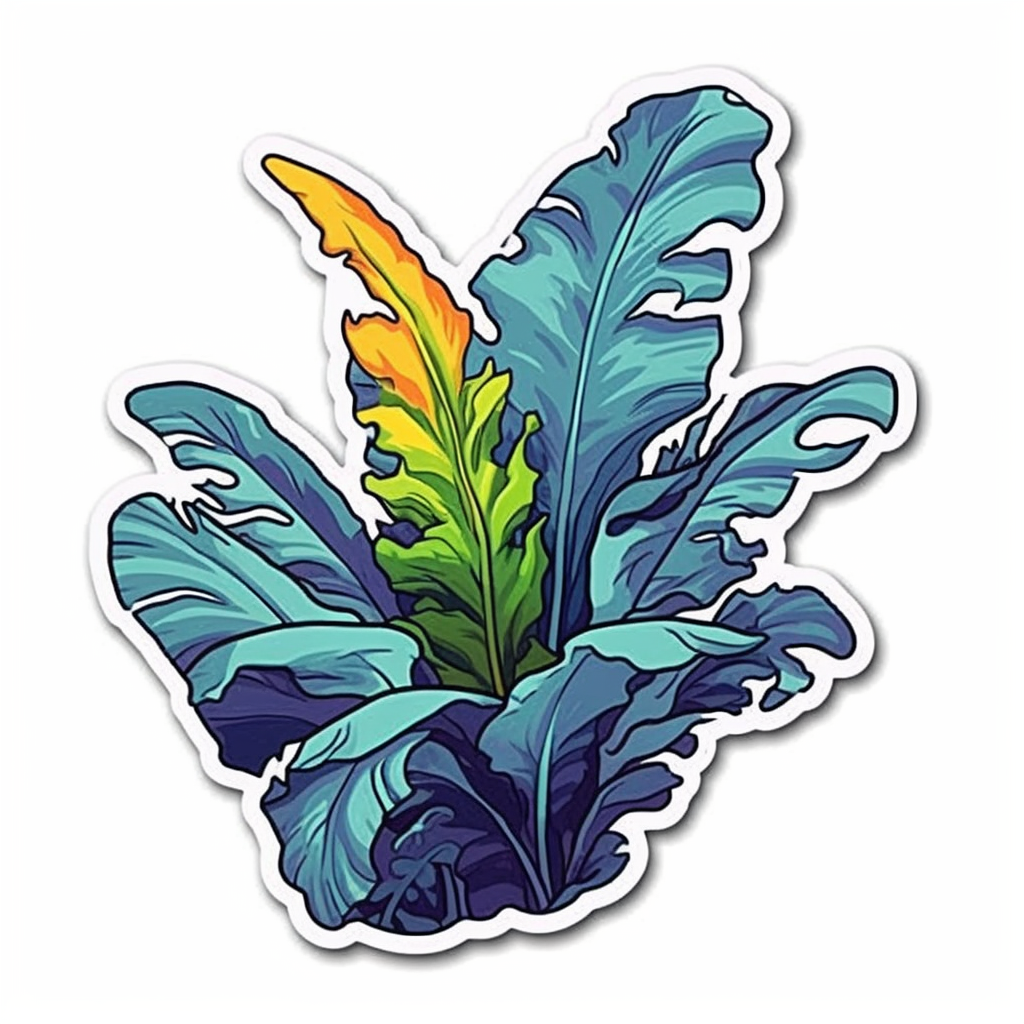 Bird's Nest Fern Plant Vinyl Decal Sticker for Car, Laptop, Tumbler and more # 0010465
