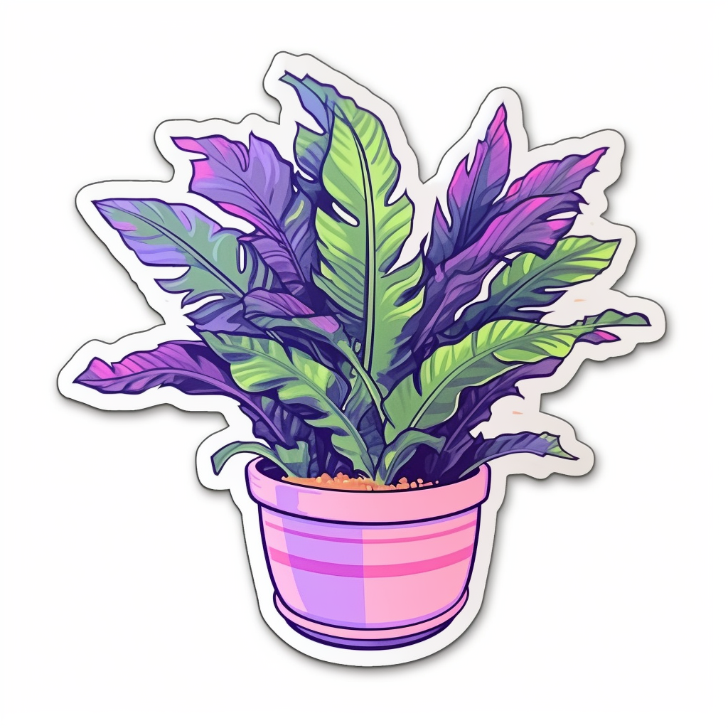 Bird's Nest Fern Plant Vinyl Decal Sticker for Car, Laptop, Tumbler and more # 0010485