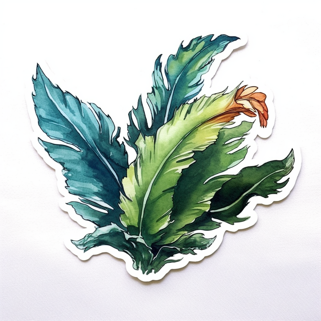 Bird's Nest Fern Plant Vinyl Decal Sticker for Car, Laptop, Tumbler and more # 0010489