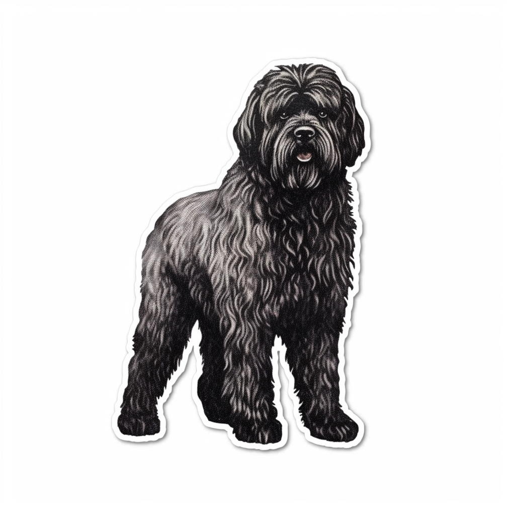 Black Russian Terrier Dog Vinyl Decal Sticker for Car, Laptop, Tumbler and more # 0010594