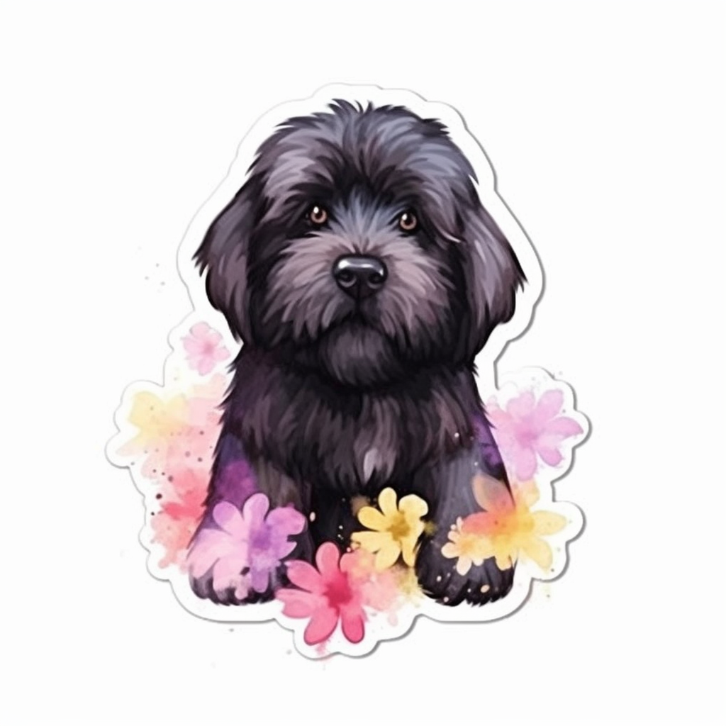 Black Russian Terrier Dog Vinyl Decal Sticker for Car, Laptop, Tumbler and more # 0010536