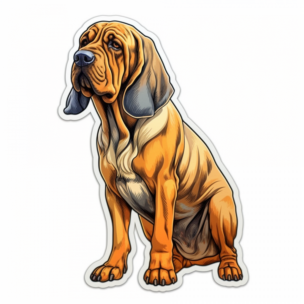 Bloodhound Dog Vinyl Decal Sticker for Car, Laptop, Tumbler and more # 0010635